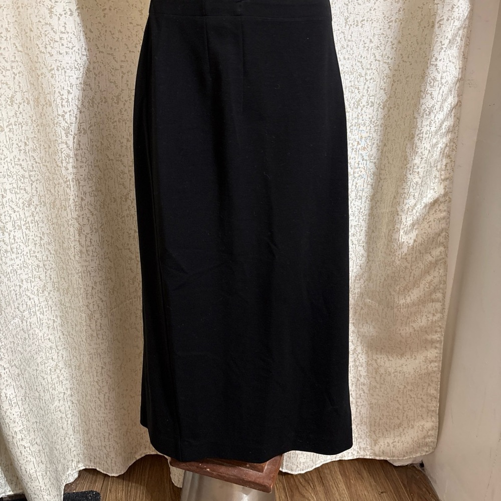 Eileen Fisher System Women’s Tencel Stretch Ponte Skirt Size Large Black NWOT - Picture 3 of 3